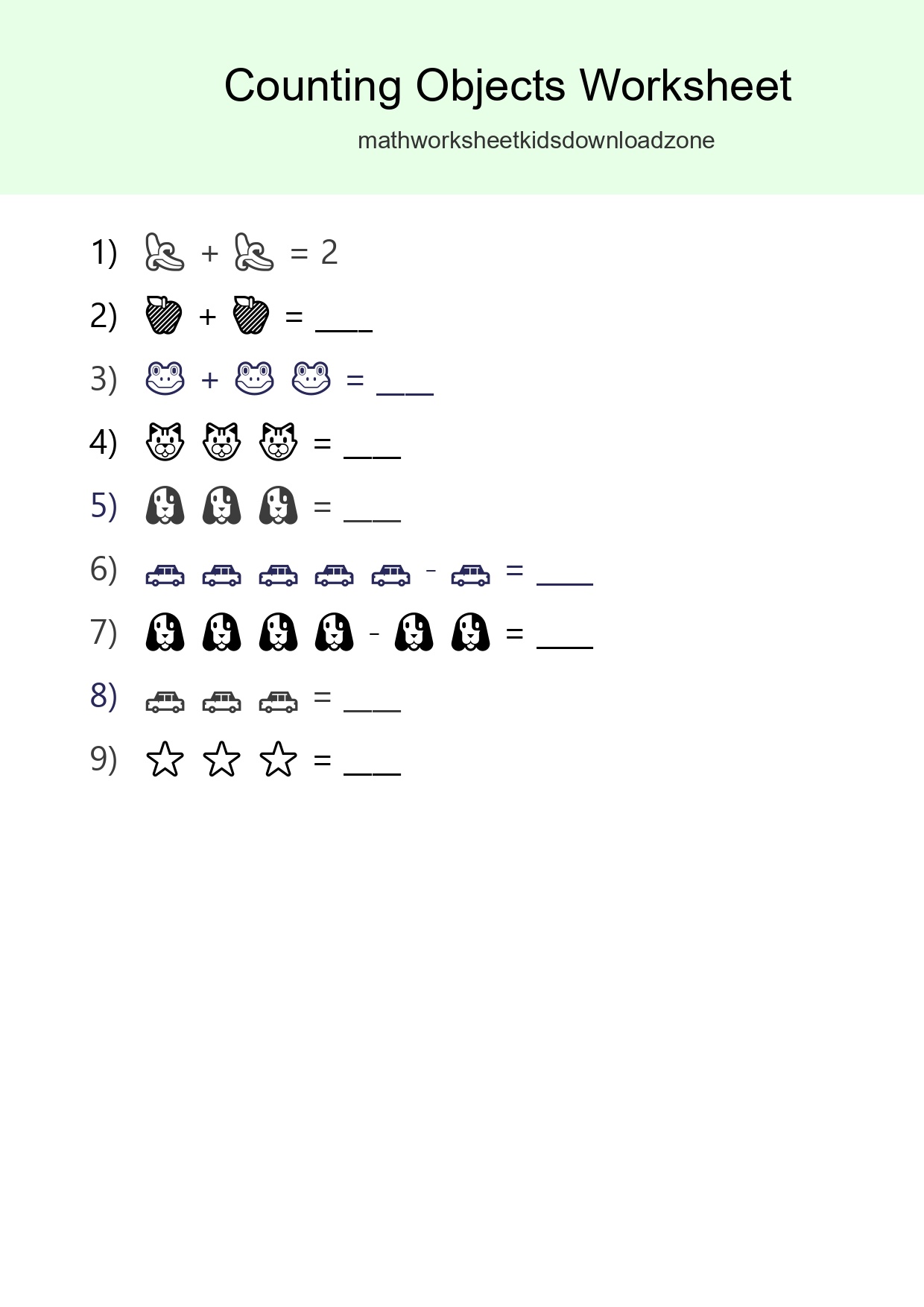 Learn Counting With Pictures Worksheet (Pre-K) - Part 25