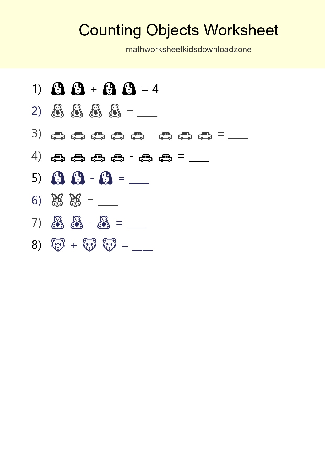 Learn Counting With Pictures Worksheet (Pre-K) - Part 58