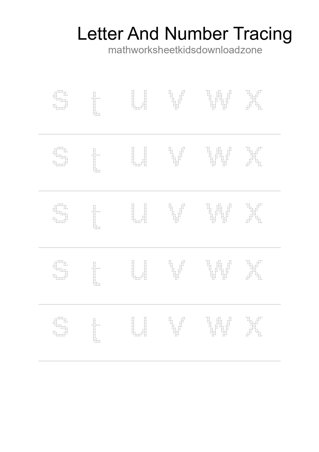 Printable Tracing Worksheet For Kids - Part 120