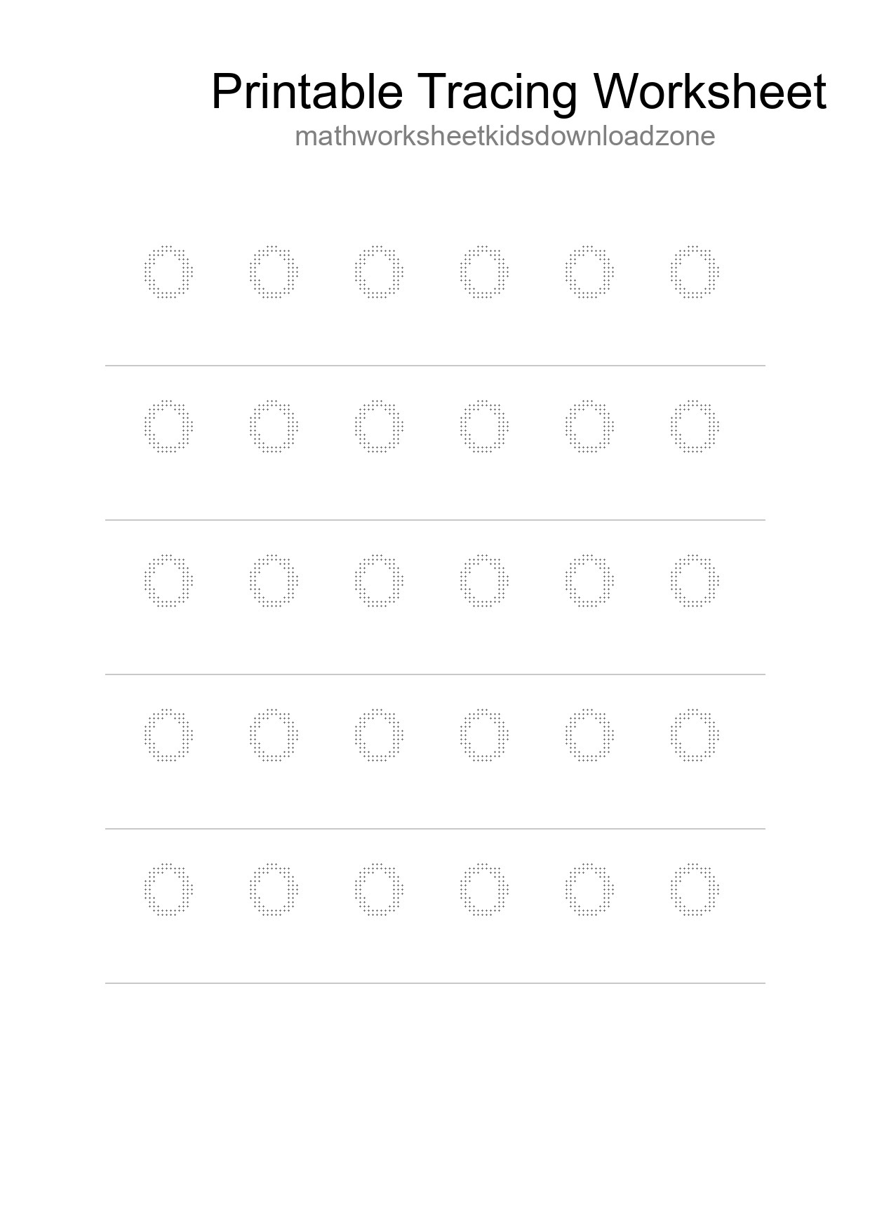 Printable Tracing Worksheet For Kids - Part 131