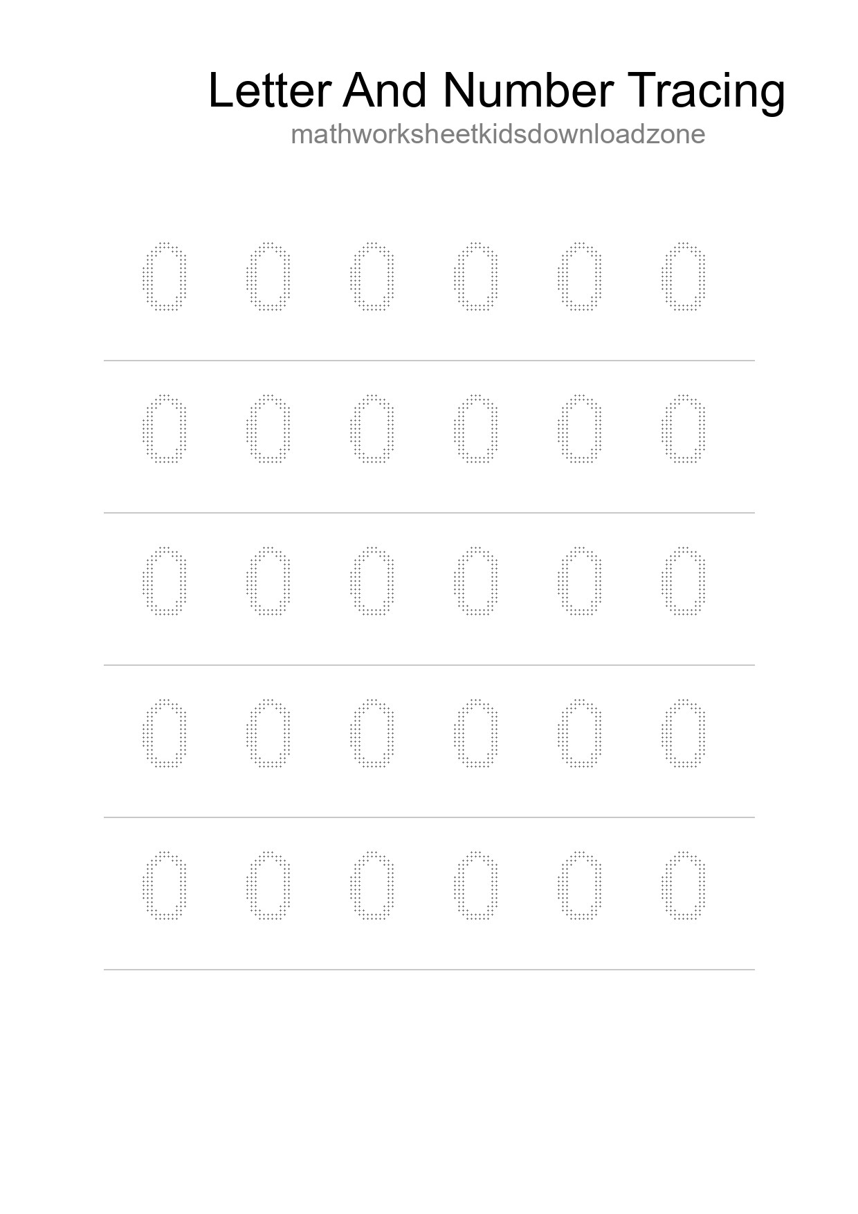 Printable Tracing Worksheet For Kids - Part 142