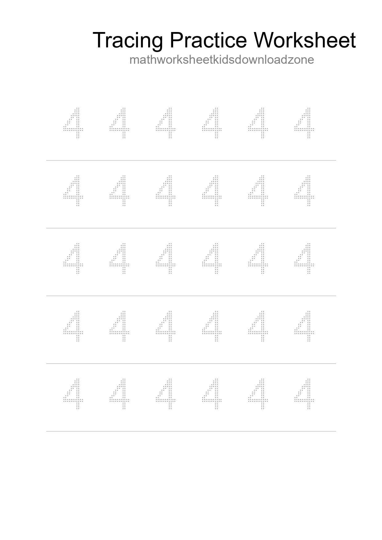 Printable Tracing Worksheet For Kids - Part 186