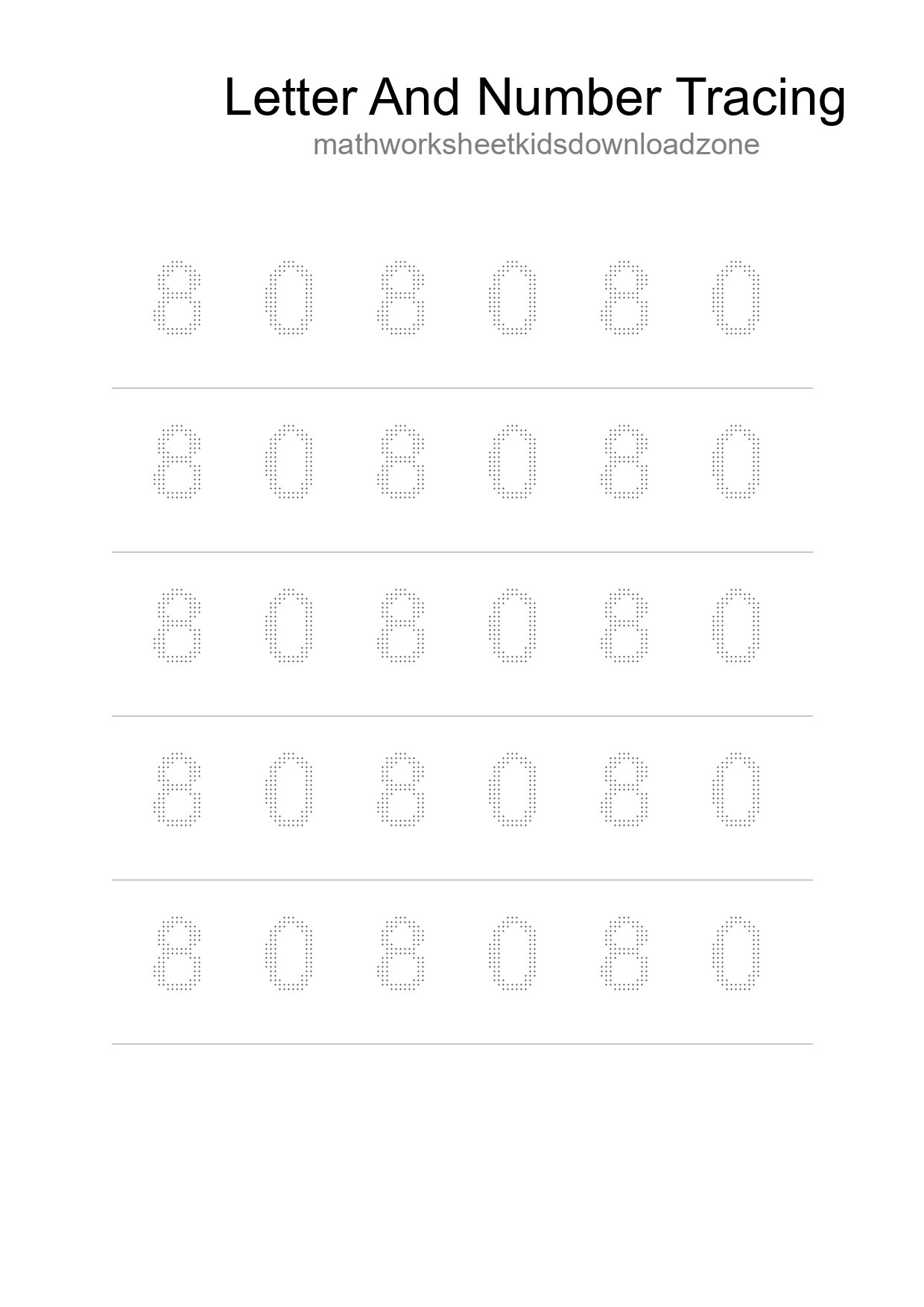 Printable Tracing Worksheet For Kids - Part 219