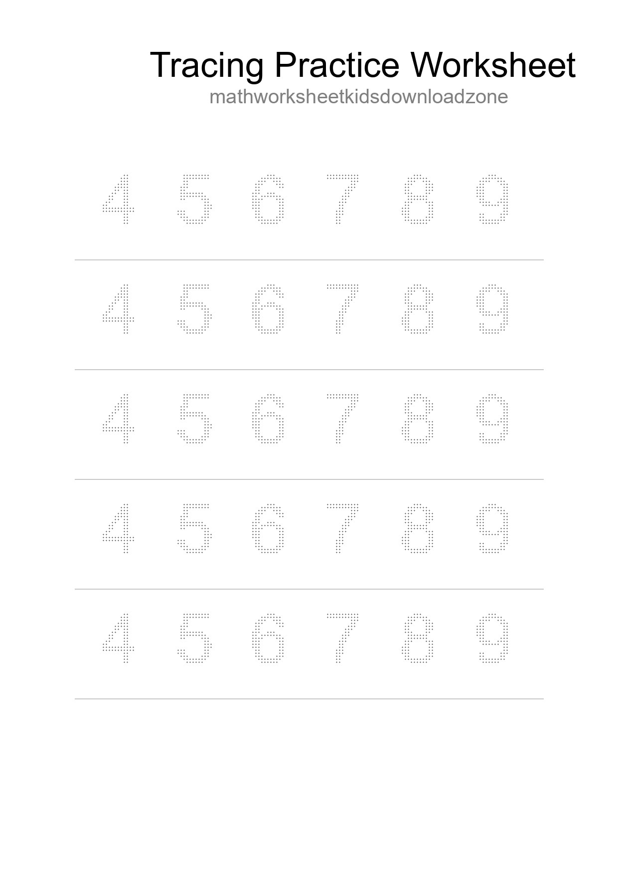 Printable Tracing Worksheet For Kids - Part 230