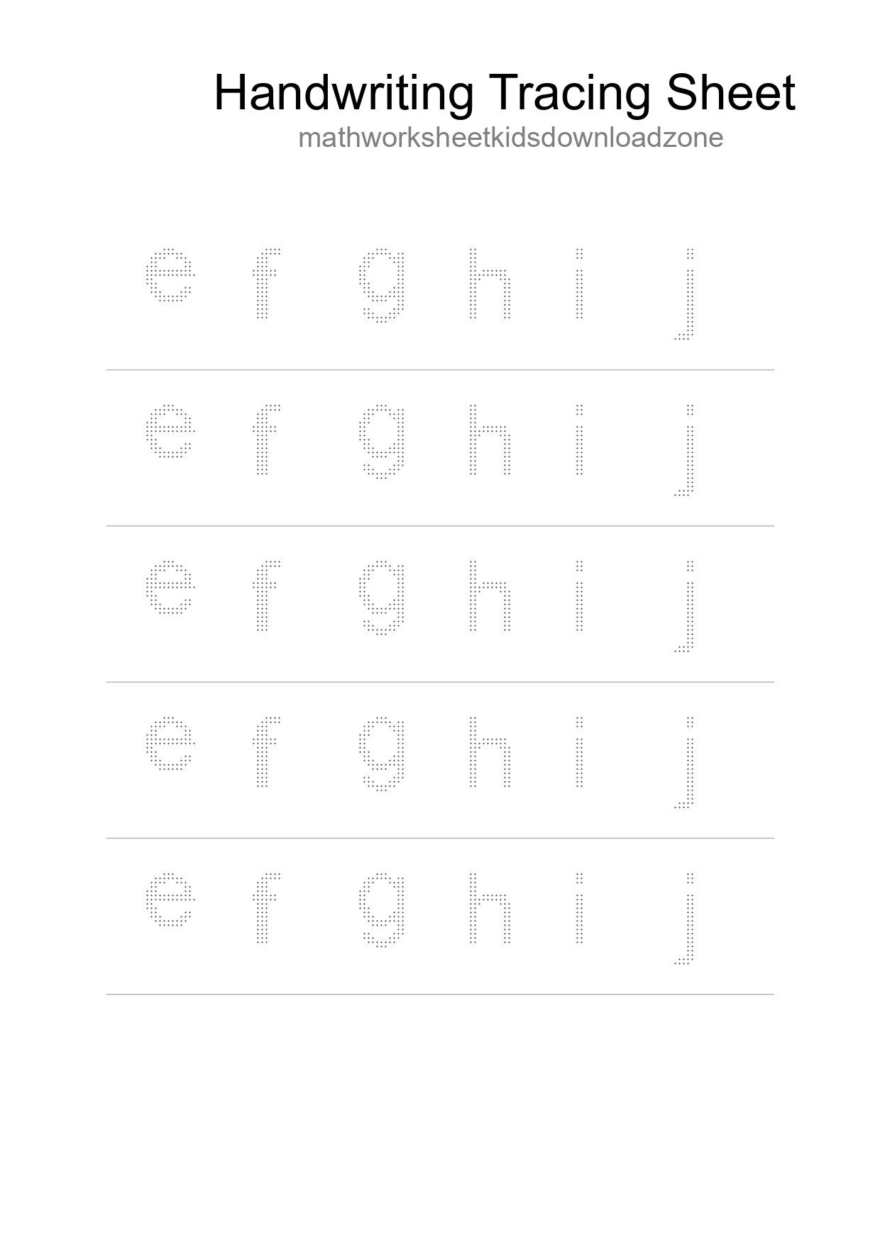 Printable Tracing Worksheet For Kids - Part 32