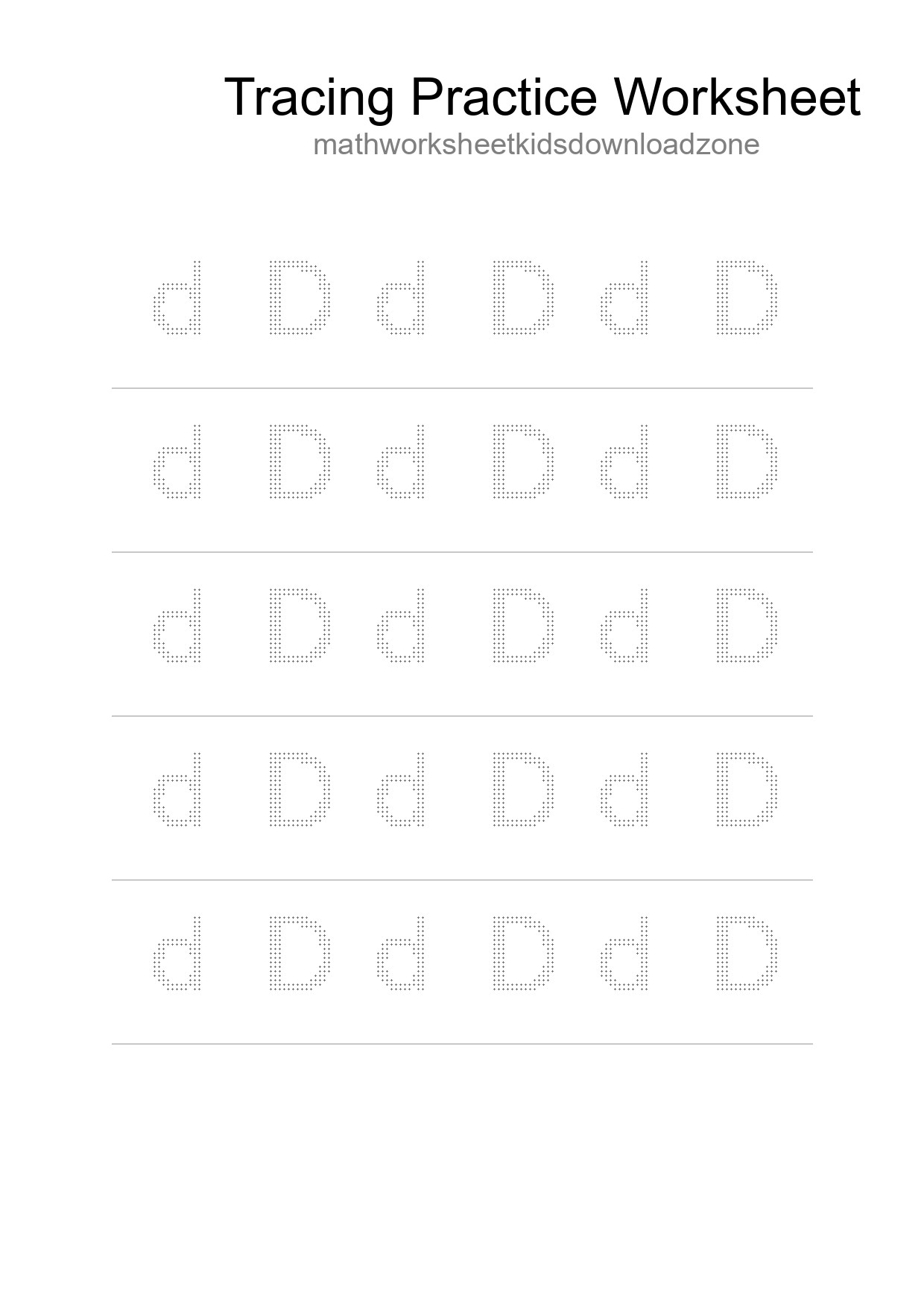 Printable Tracing Worksheet For Kids - Part 43