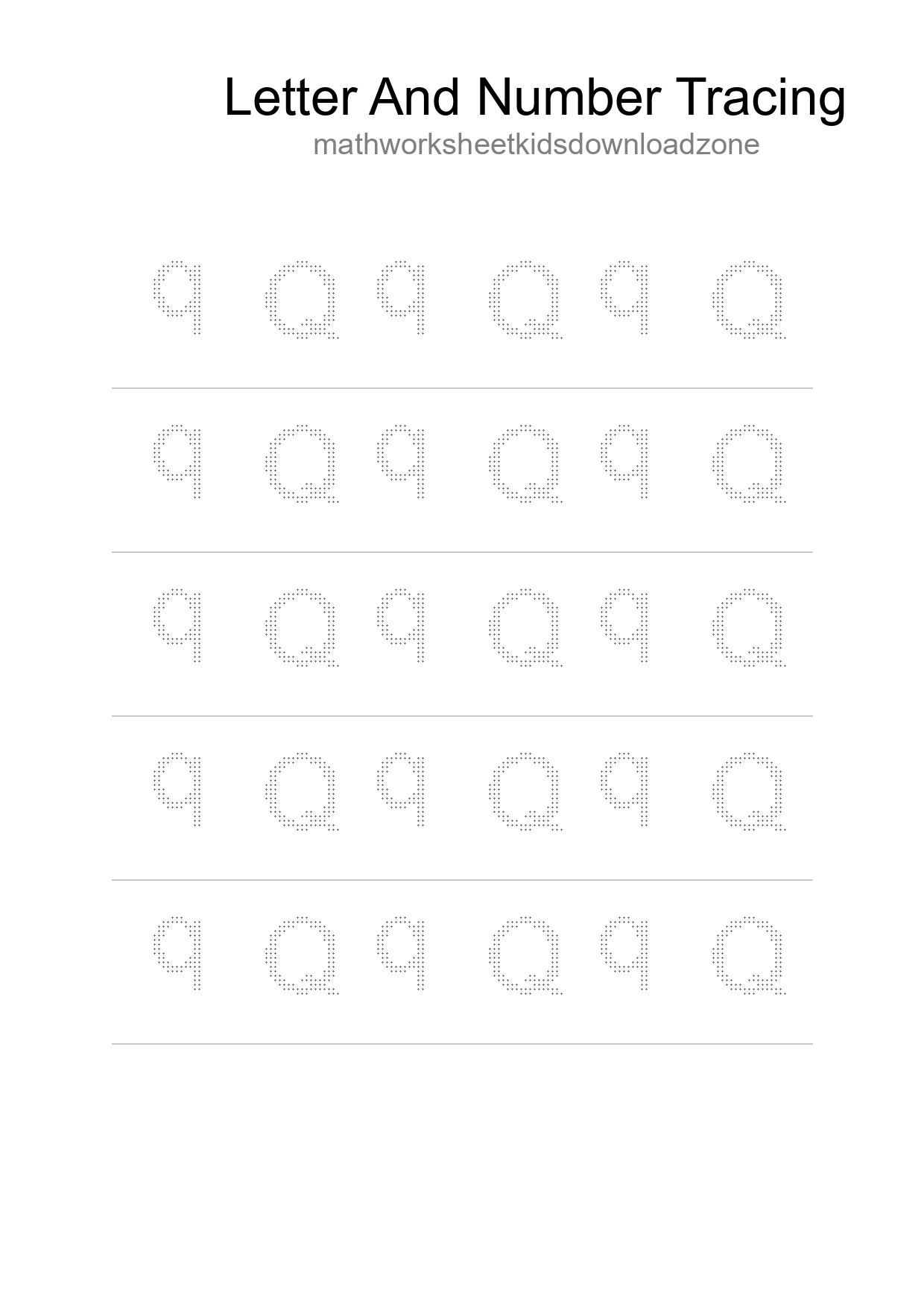 Printable Tracing Worksheet For Kids - Part 65